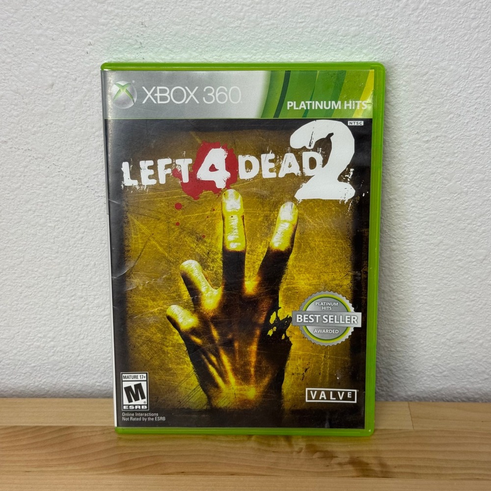 Left 4 Dead 2 Xbox 360 Platinum Hits Valve Zombie Survival Horror MISSING MANUAL